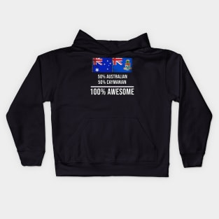 50% Australian 50% Caymanian 100% Awesome - Gift for Caymanian Heritage From Cayman Islands Kids Hoodie